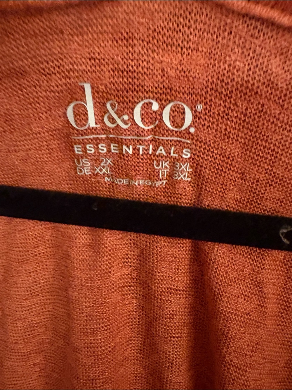 Denim&Co Essentials Open-Front Cardigan in Rust - Picture 2 of 2